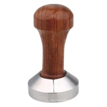 Wooden Handle Stainless Steel Base Espresso Coffee Tamper UK Coffee